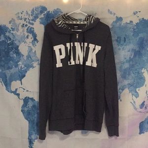Pink zip up hoodie